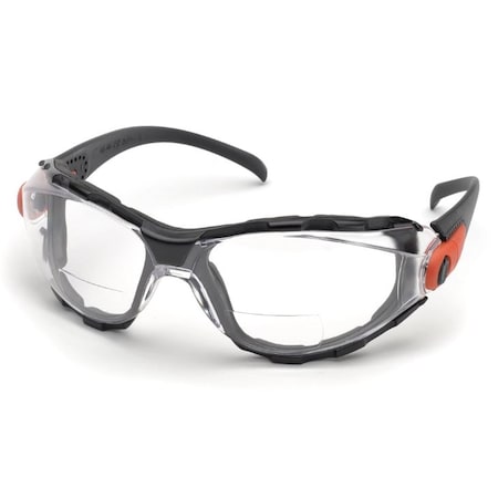 Delta Plus Elvex Clear Anti-Fog Bifocal Safety Reading Glasses, Standard RX-GG-40C-AF-2.0